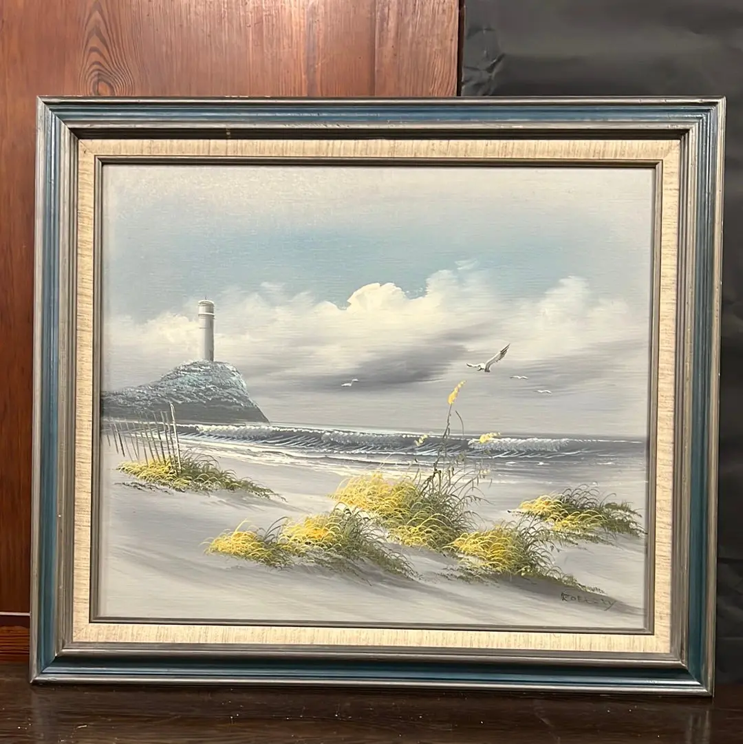 Small Beach Scene Oil Painting On Canvas 1