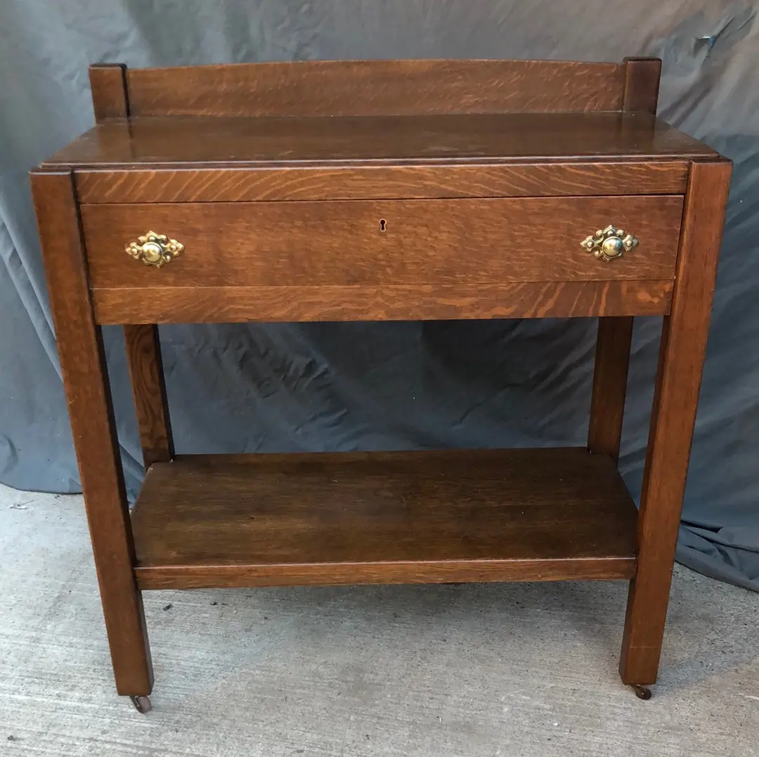 Mission Oak Style Small Server 1