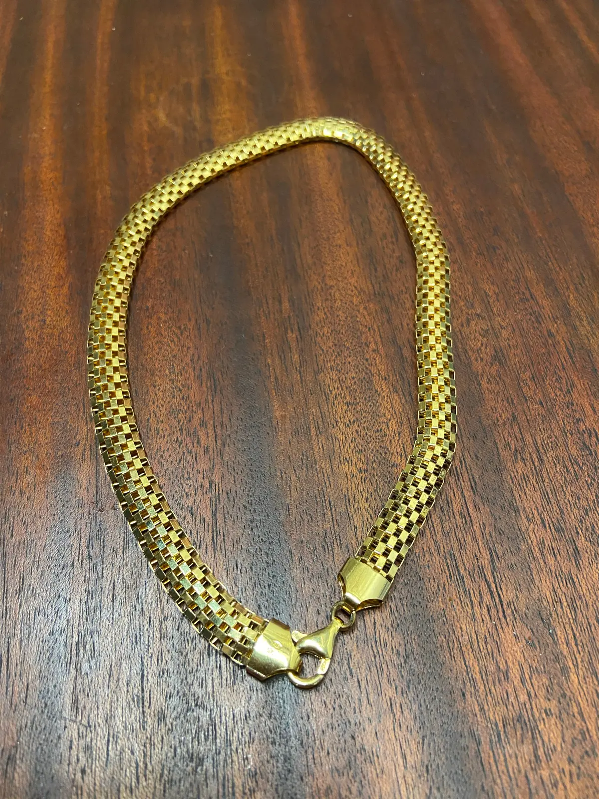 Sterling Gold Painted Necklace 1