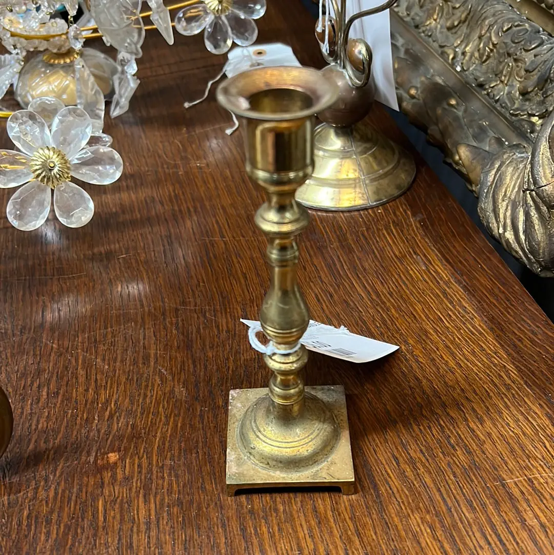 Small Single Brass Candle Stand 1