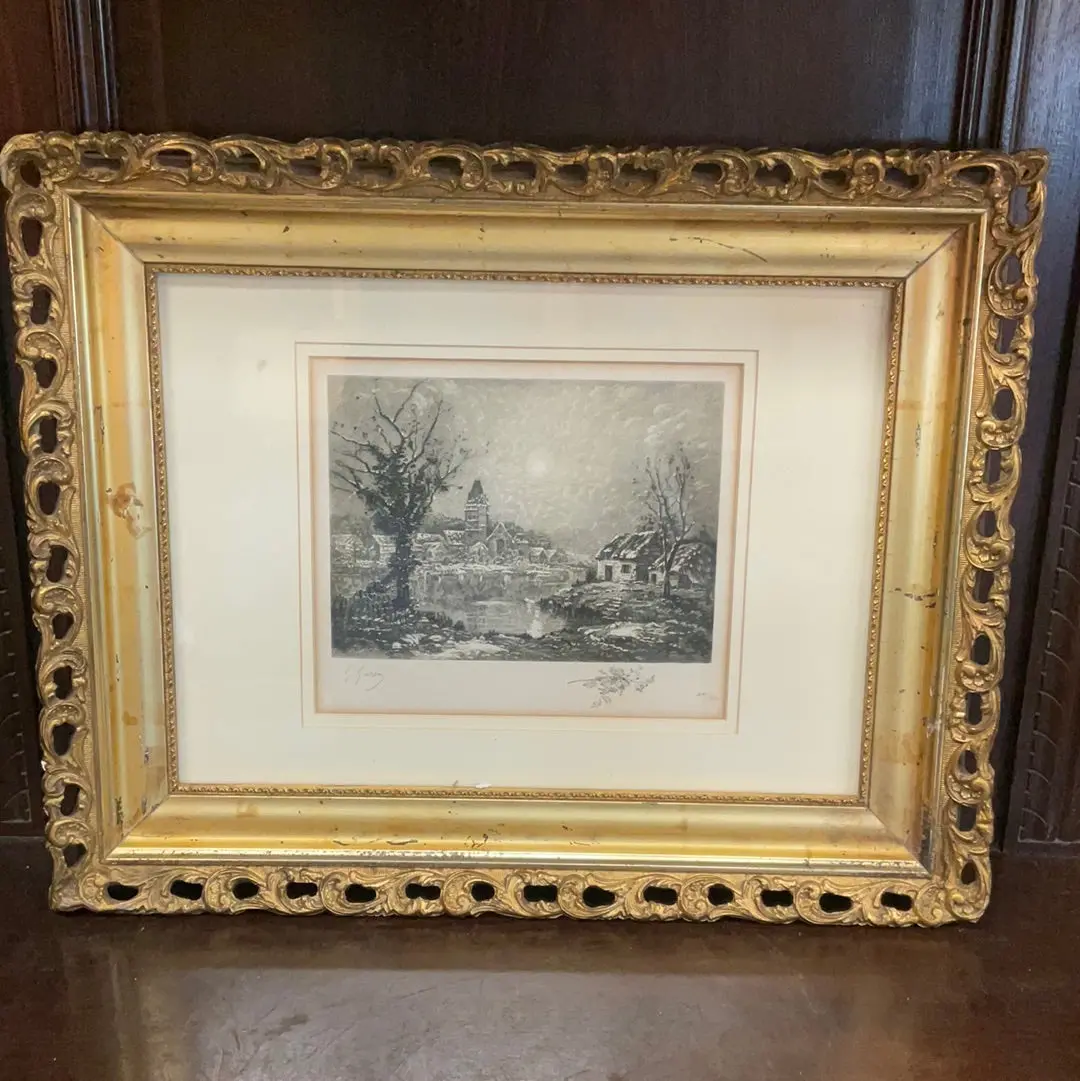 Signed And Numbered George Felix Garin Numbered Etching 1