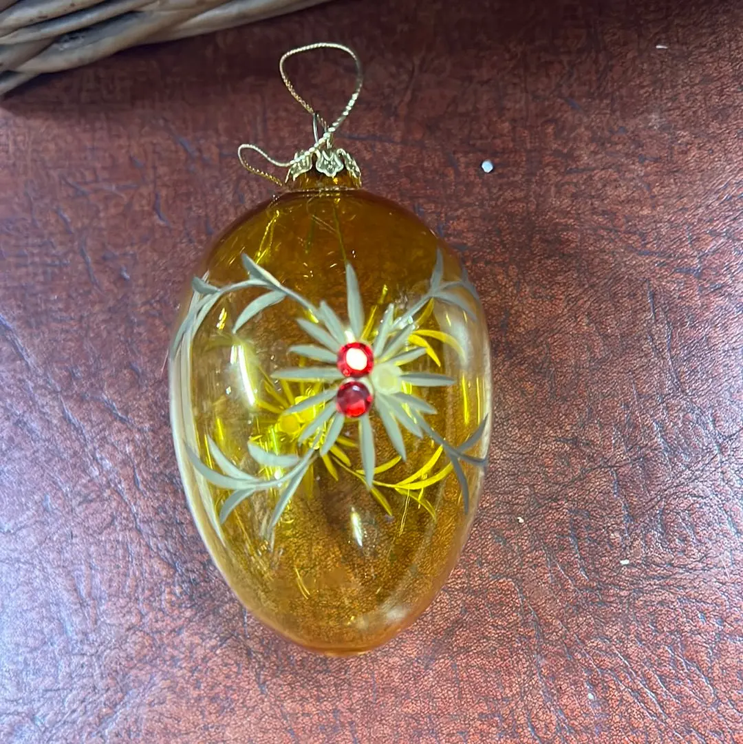 Amber Glass Ornament 1