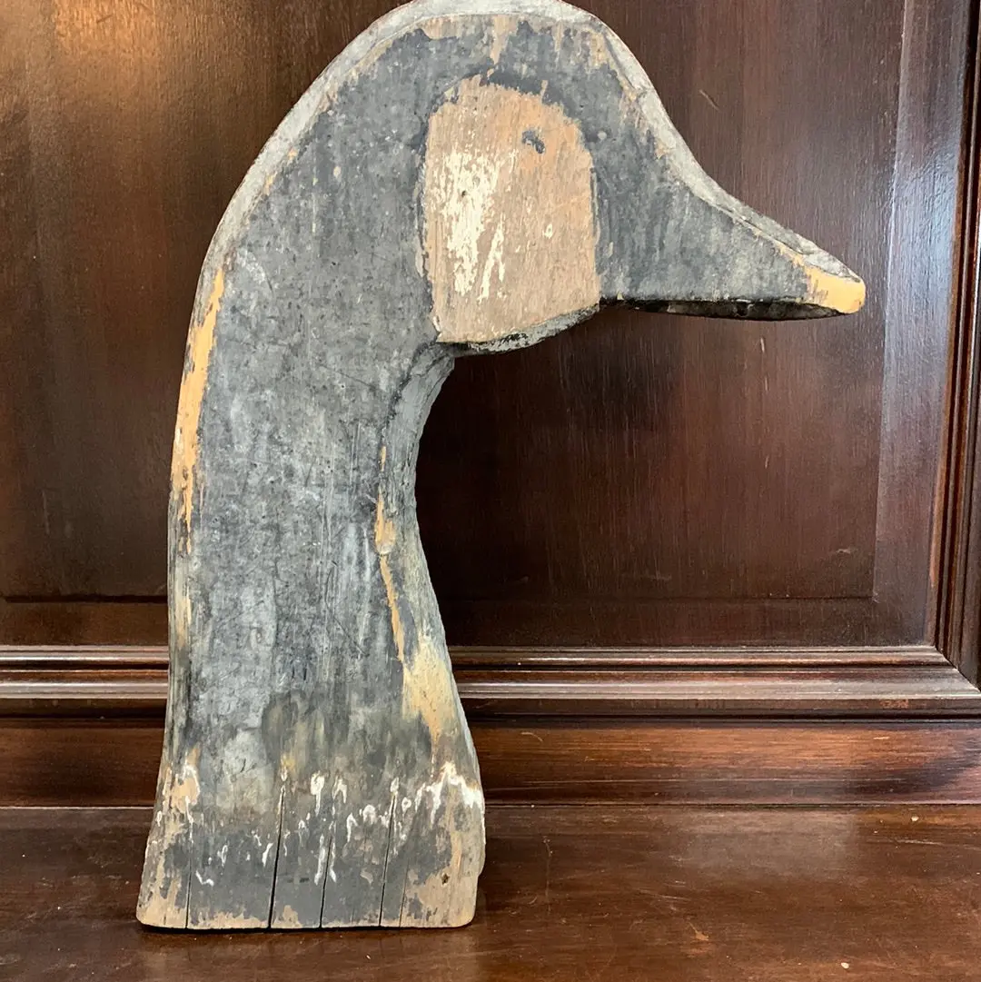 Primitive Wooden Goose Head 1