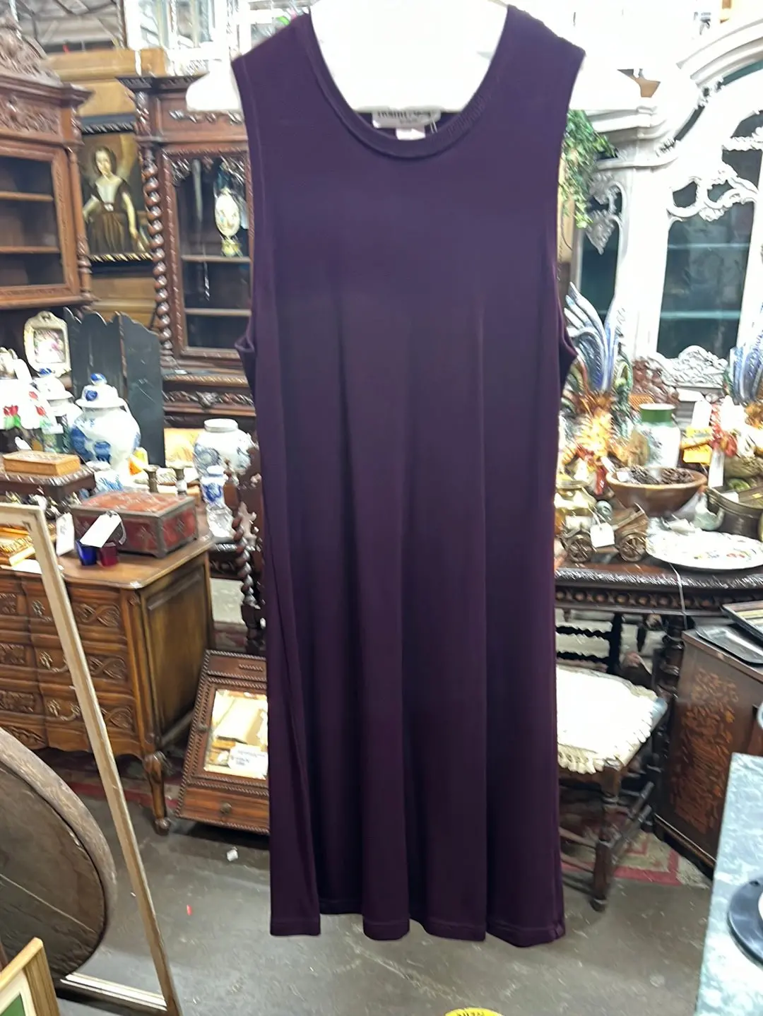 Purple Knit Sleeveless Dress 1
