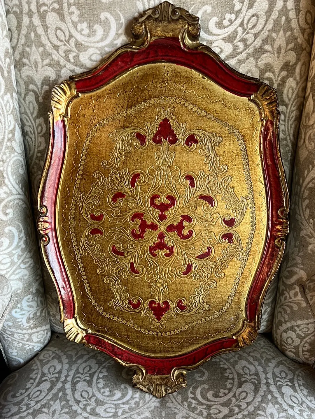 Large Rectangular Florentine Tray 1