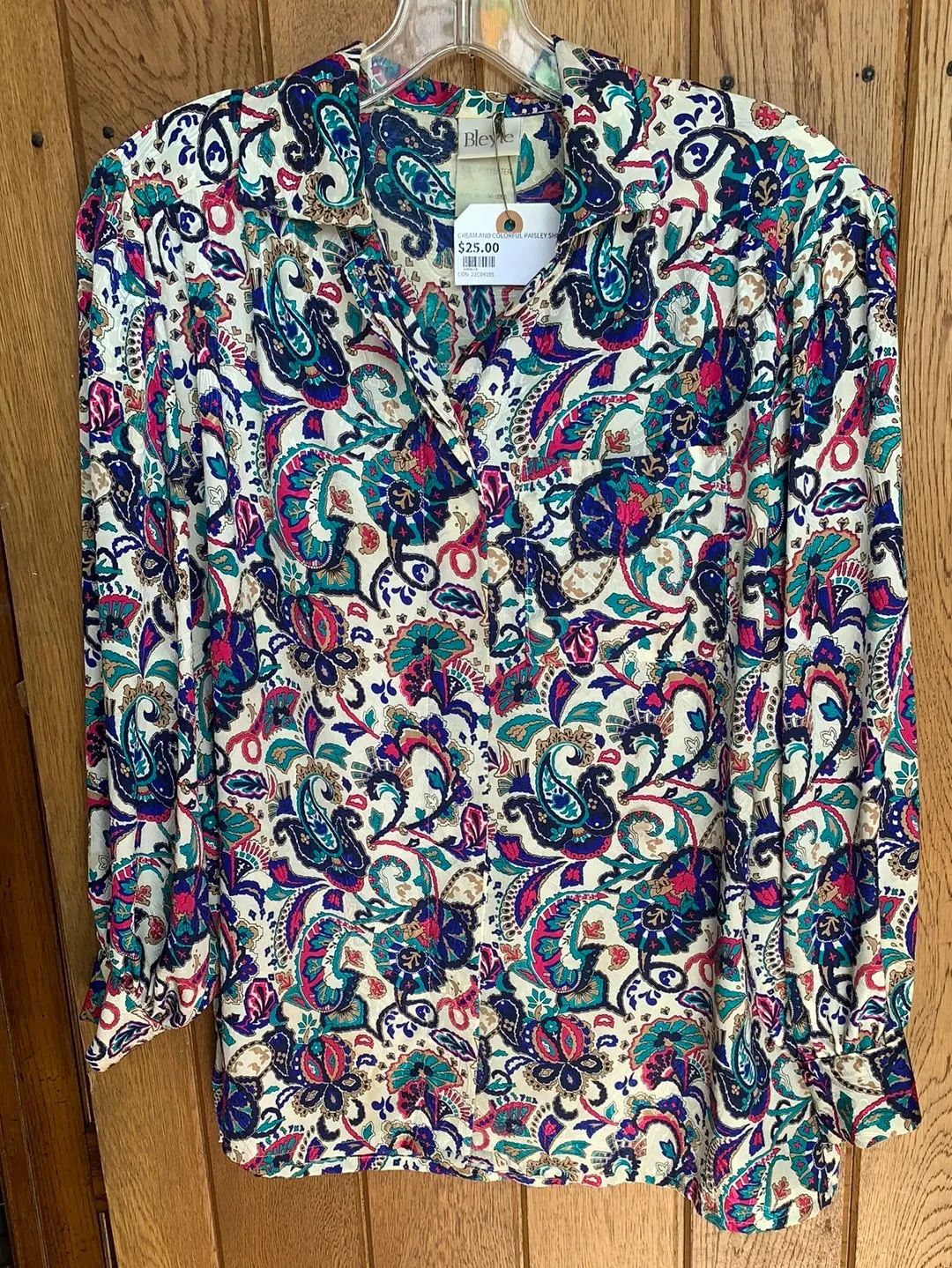Cream And Colorful Paisley Shirt 1