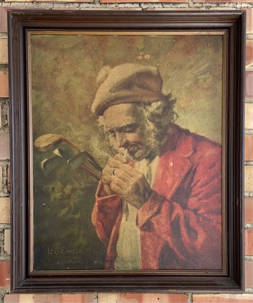 Wood Framed Old Golf Print 1