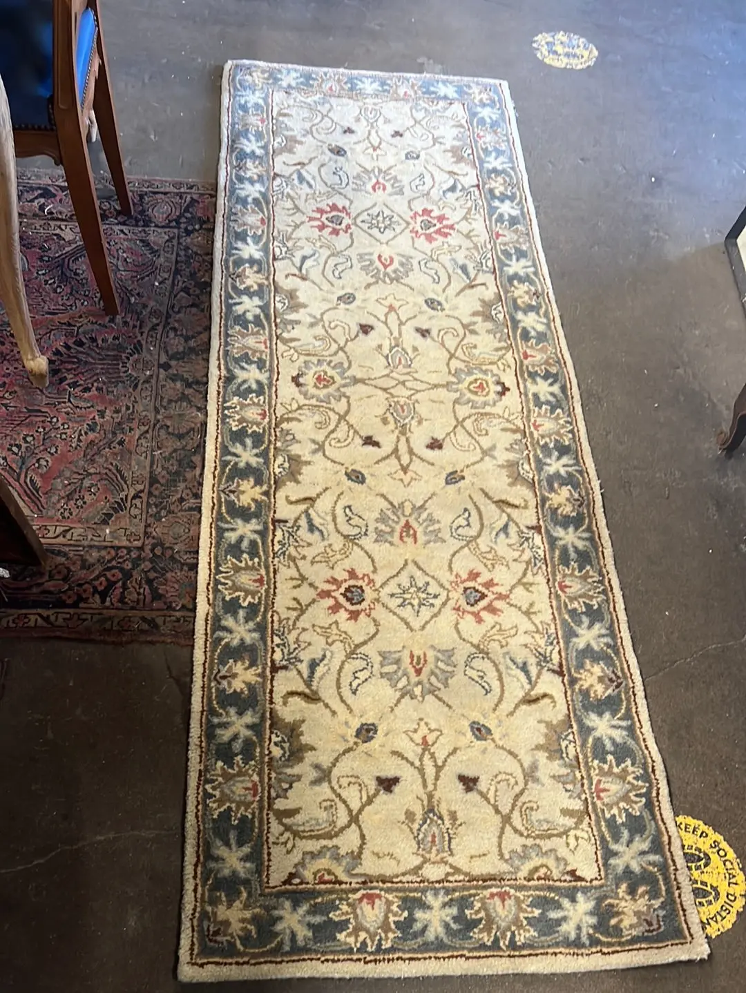 Cream, Gray, And Rust Colored Runner 1