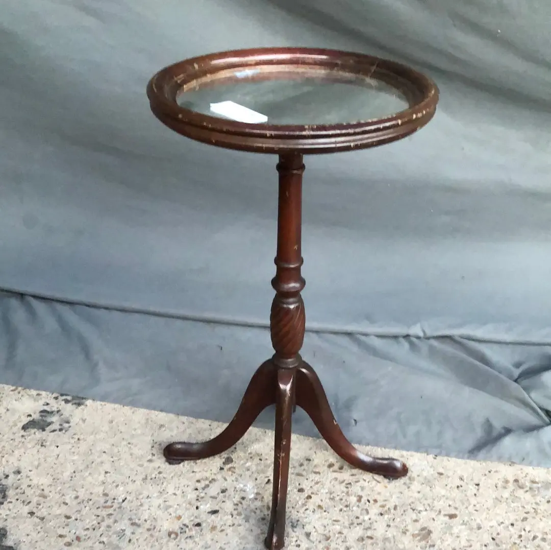 Mirror Top Mahogany Wine Table 1