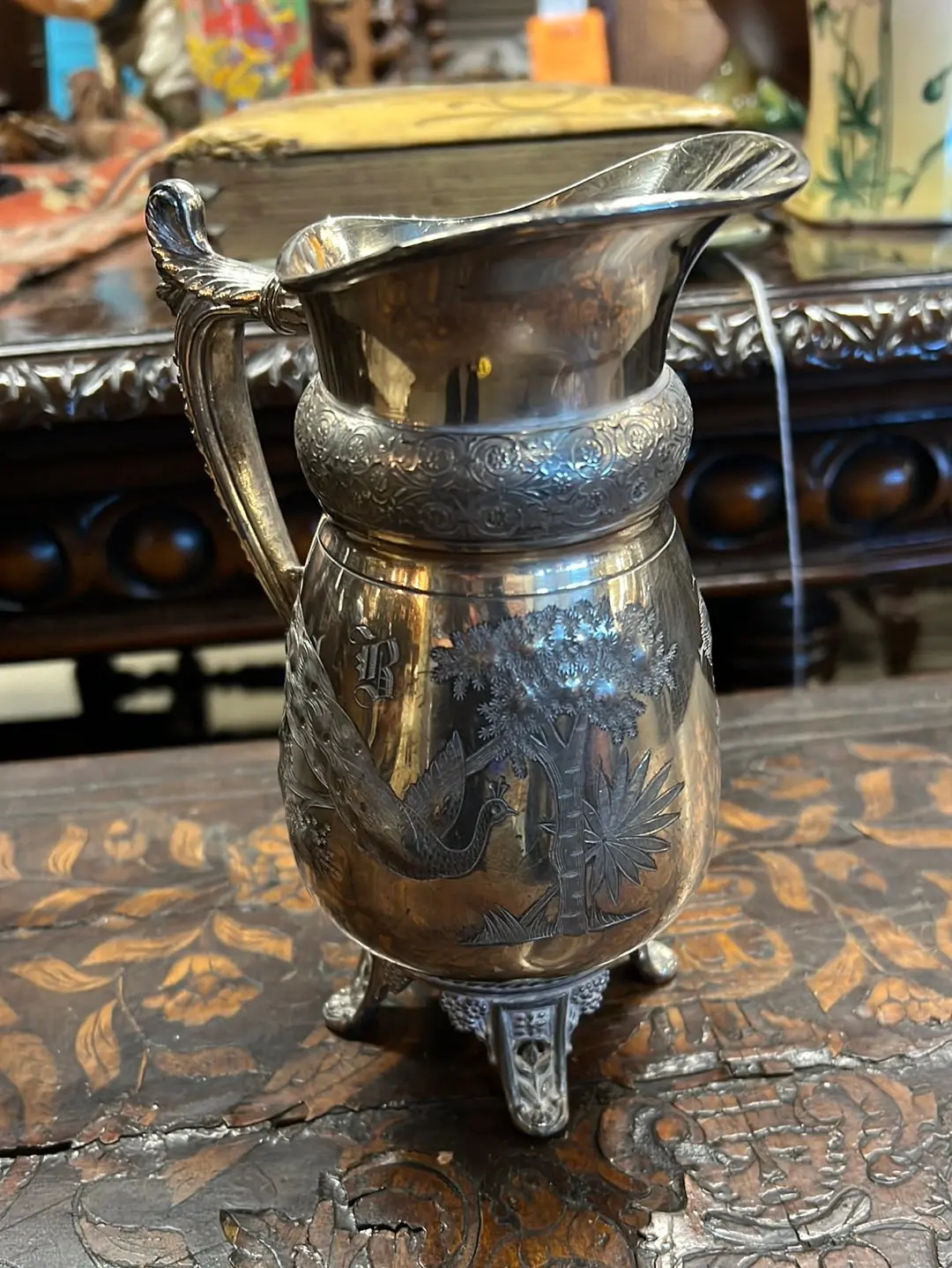 19Th C. Aesthetic Movement Silver Plate Tea Pot 1