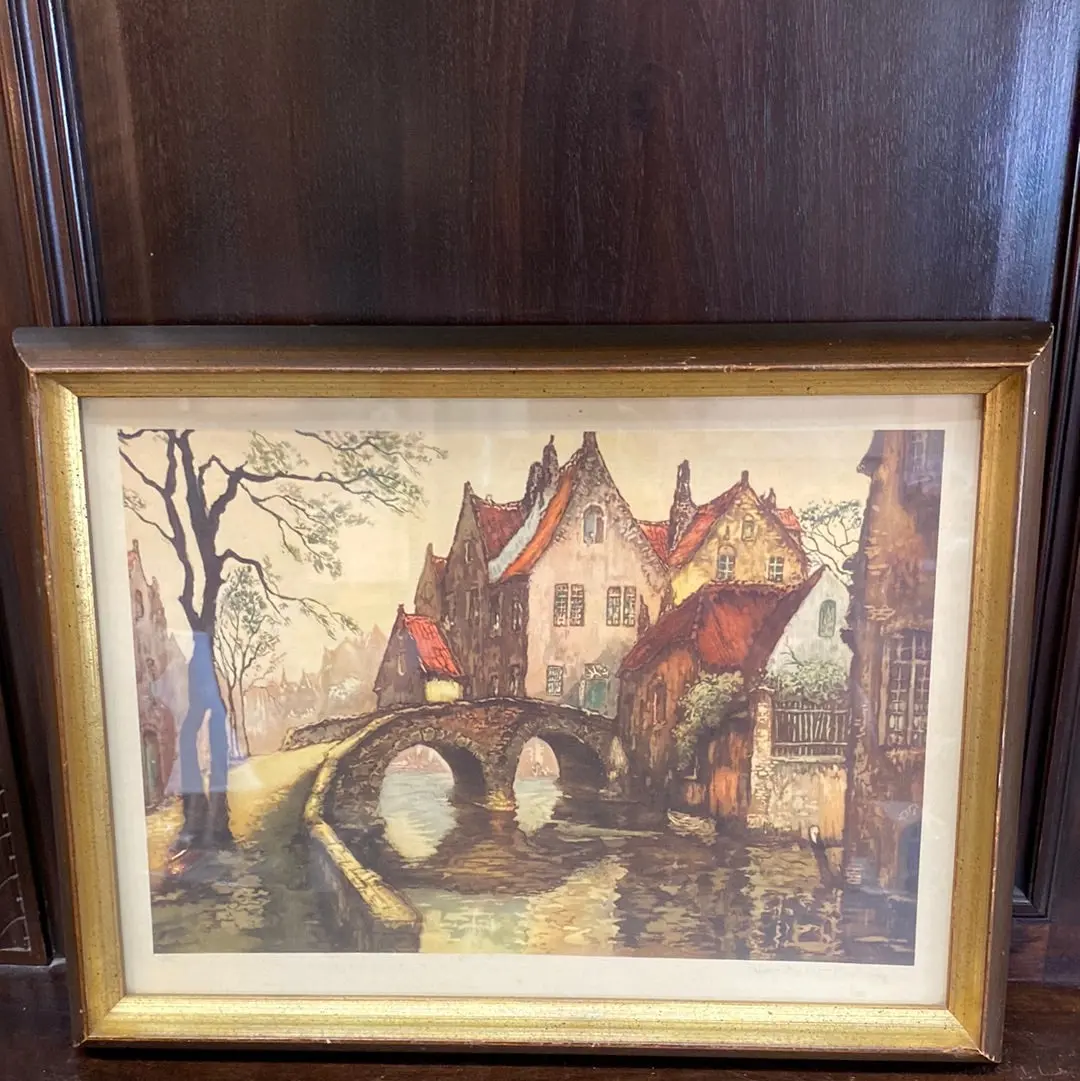 Artist Signed Lithograph Belgium 1