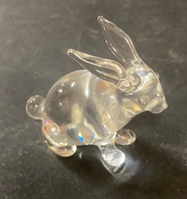 Small Clear Glass Bunny 1
