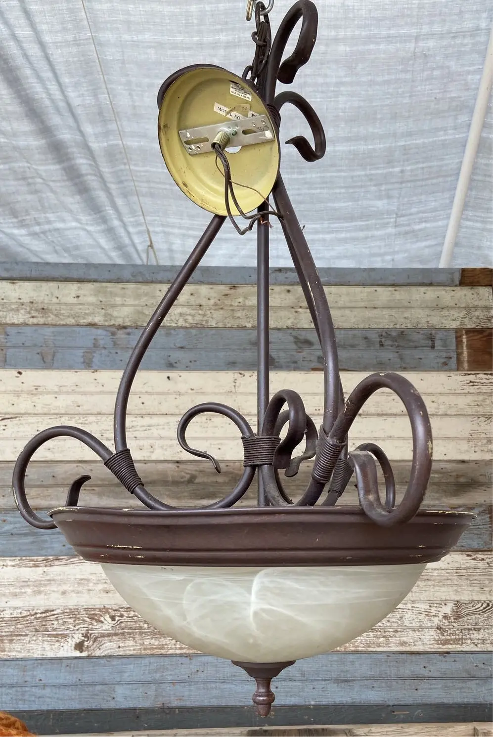Bronzed Patina Hanging Dome Chandelier 1