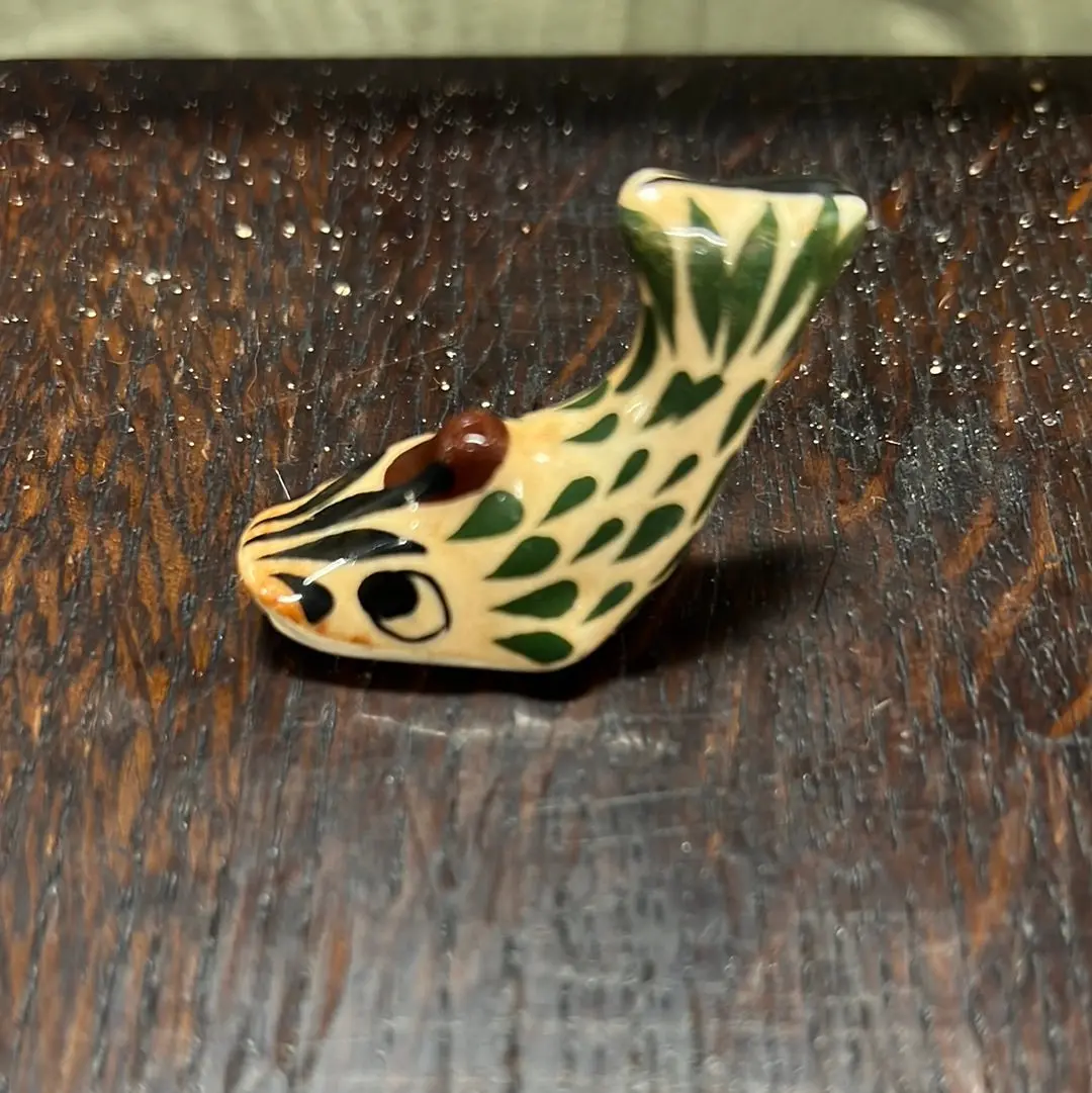 Tiny Mexican Talavera Pottery Fish 1