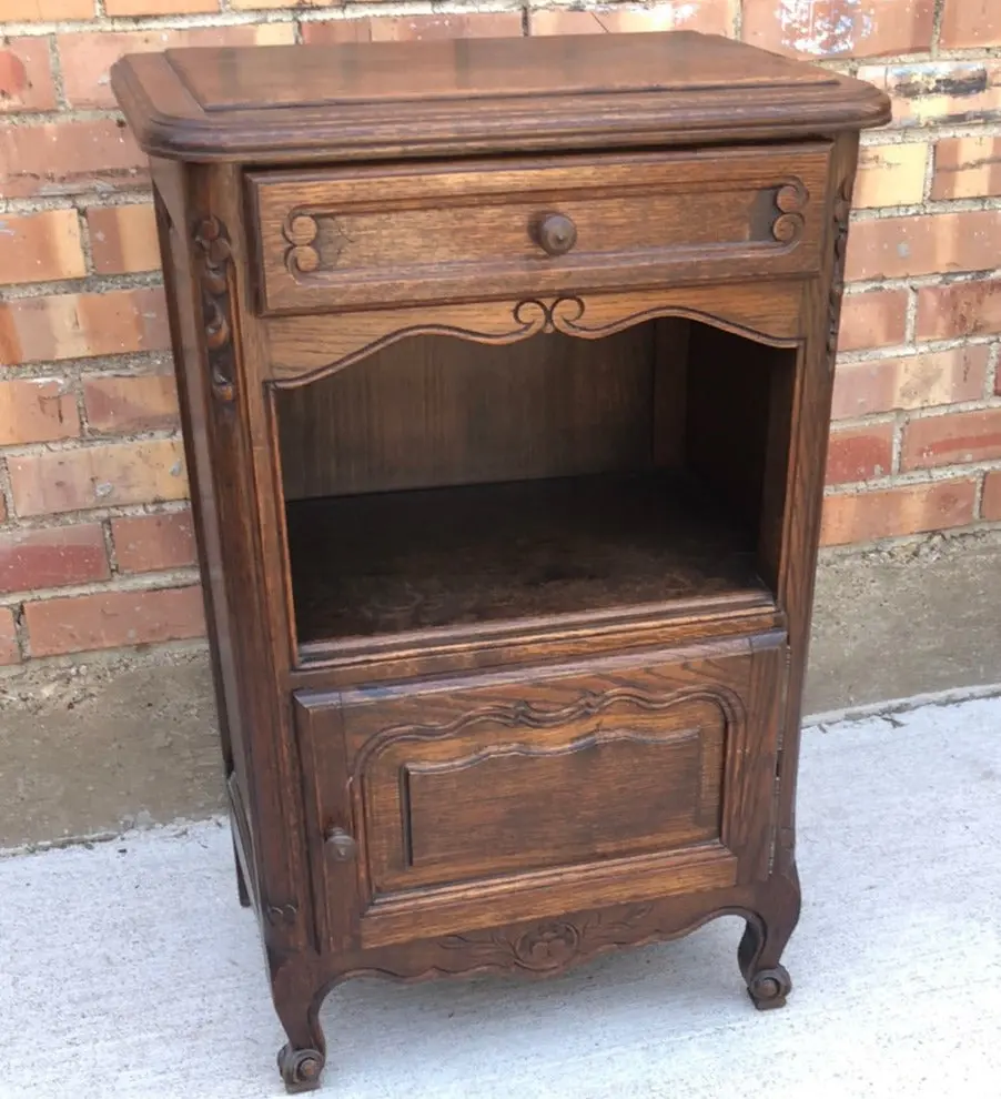 Dark Oak Lxv Cabinet Stand With Drawer 1