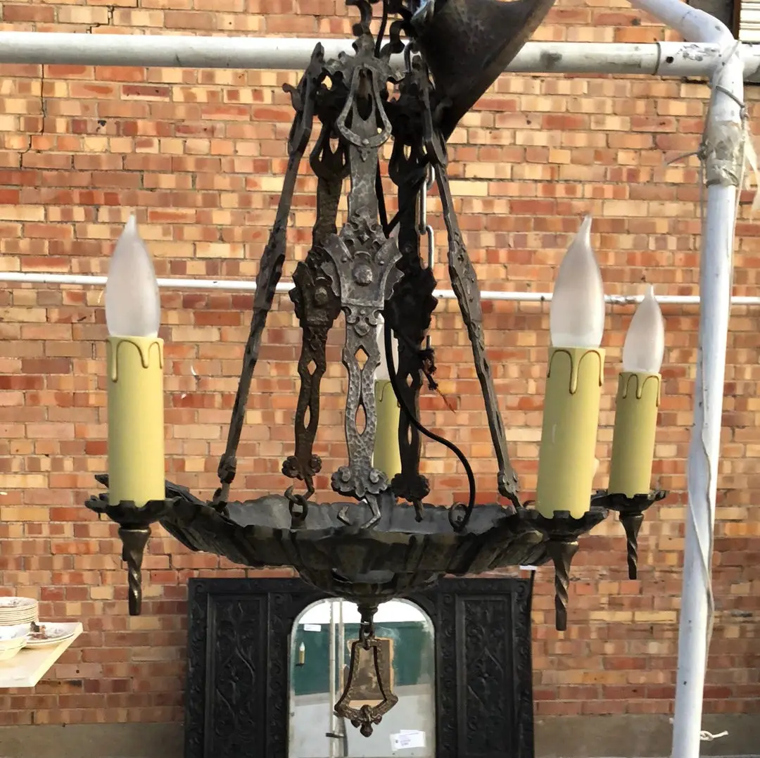 Art Nouveau Chandelier As Found 1