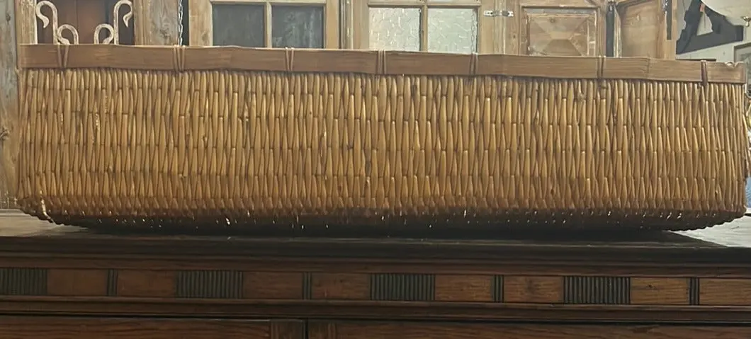 Medium Rectangular Woven Basket 1