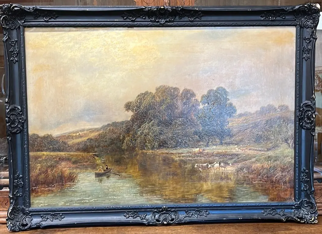 Charles Shaw Landscape Oil Painting On Canvas 1892 1