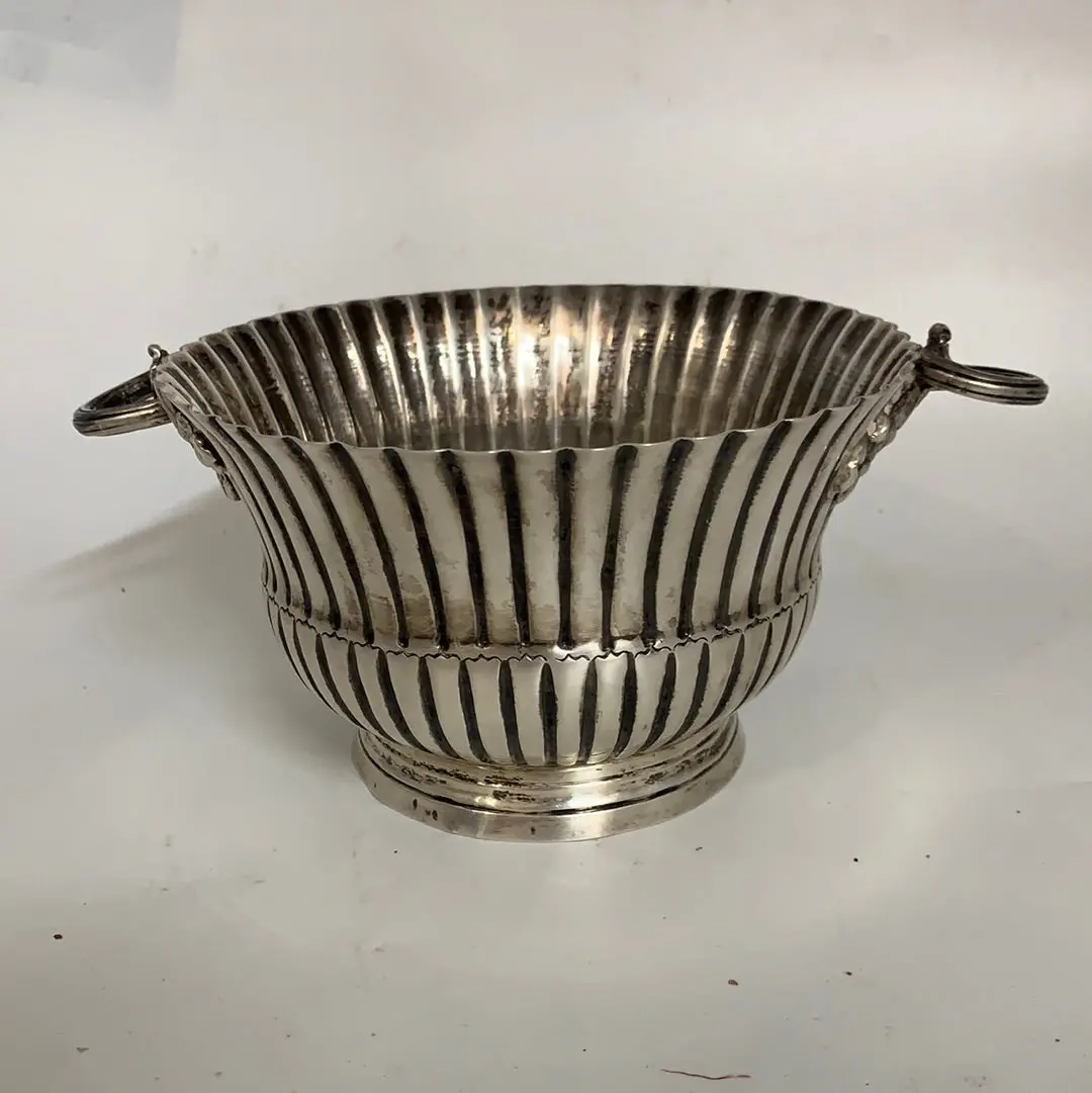 Sanborns Mexico Sterling Silver Reeded Bowl 1