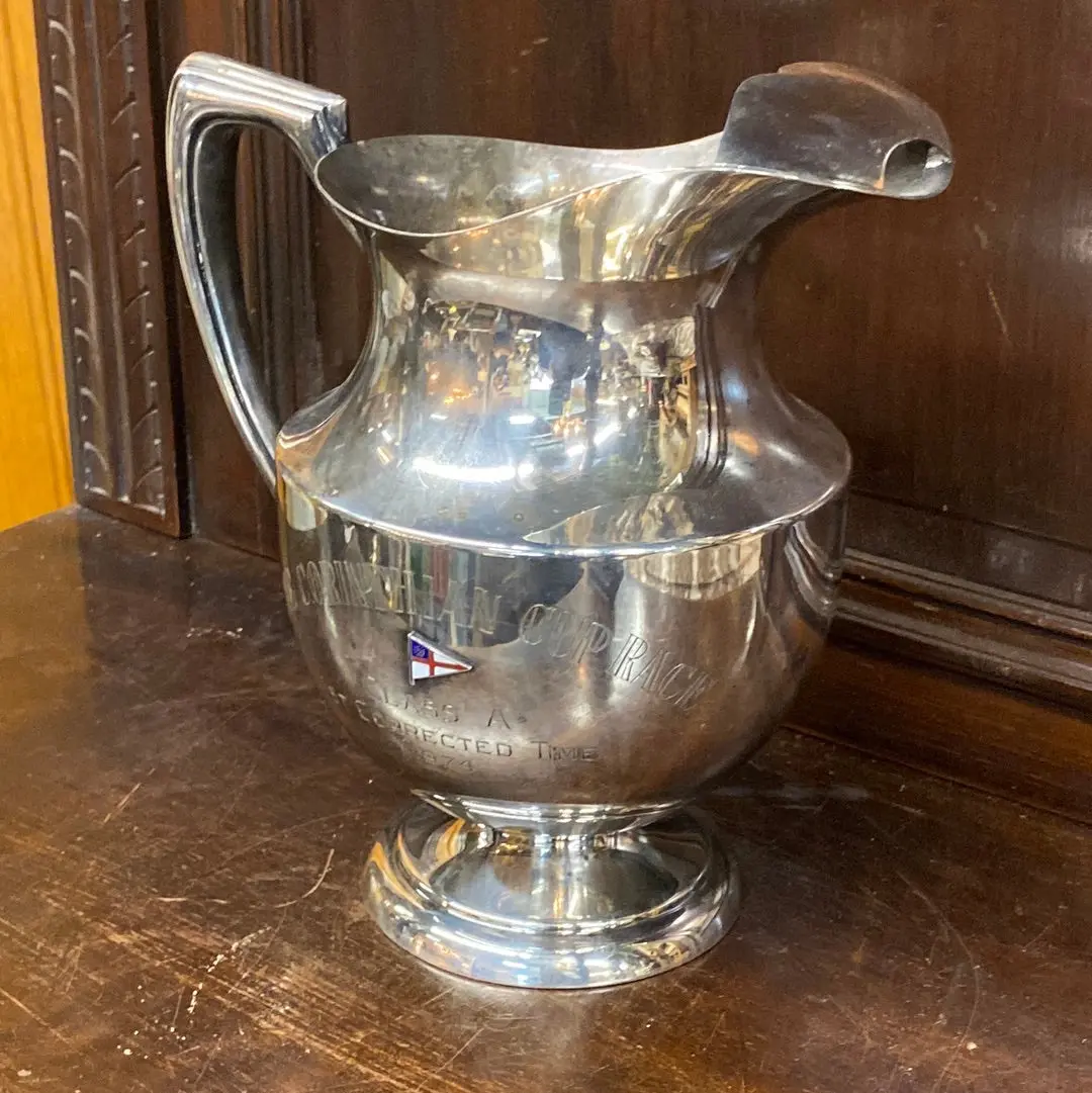Silverplate Flag Pitcher Trophy 1