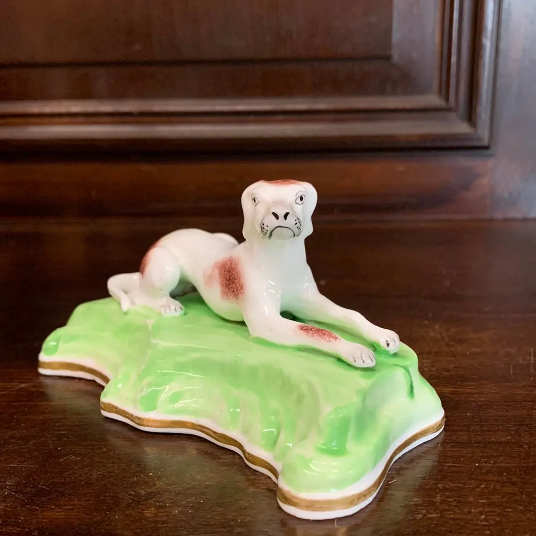 Tiny Staffordshire Dog On Green Grass 1
