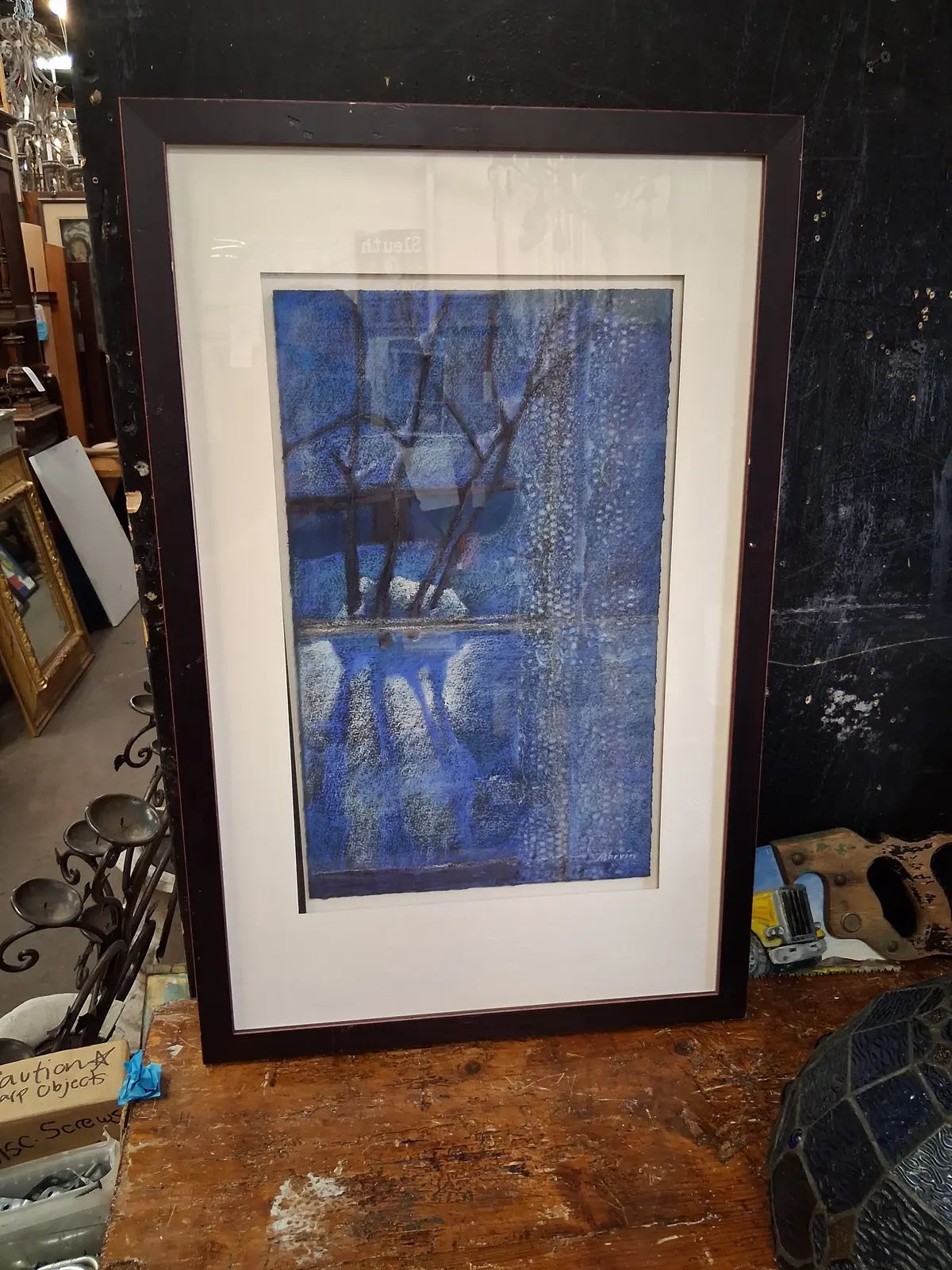 Pastel Winter Scene Pastel Painting - Sandy Marvin 1