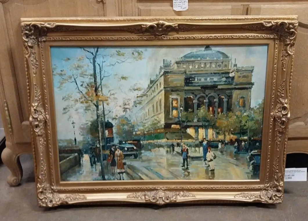 Embellished Giclee Oil Painting Of The Paris Opera 1