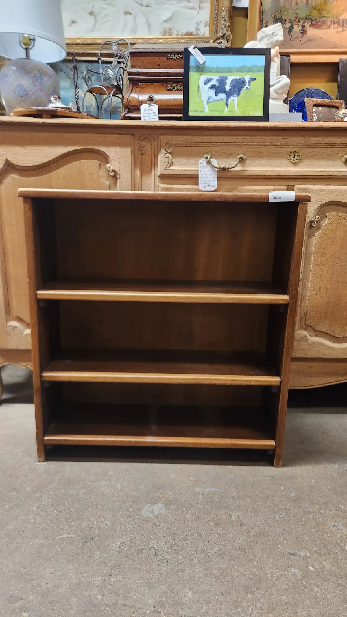 Small Open Oak Book Shelf 1