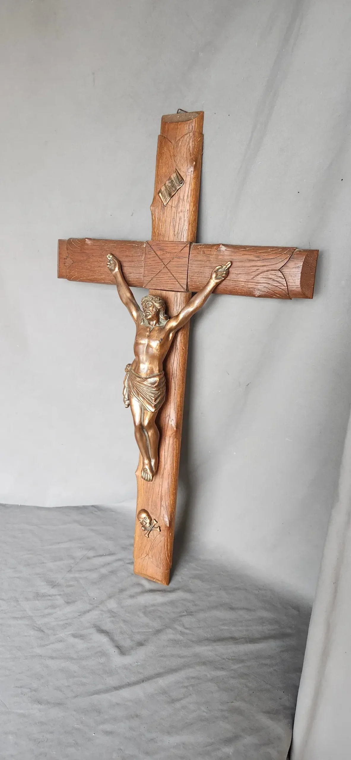 Large Crucifix With Copper Oxide Corpus 1