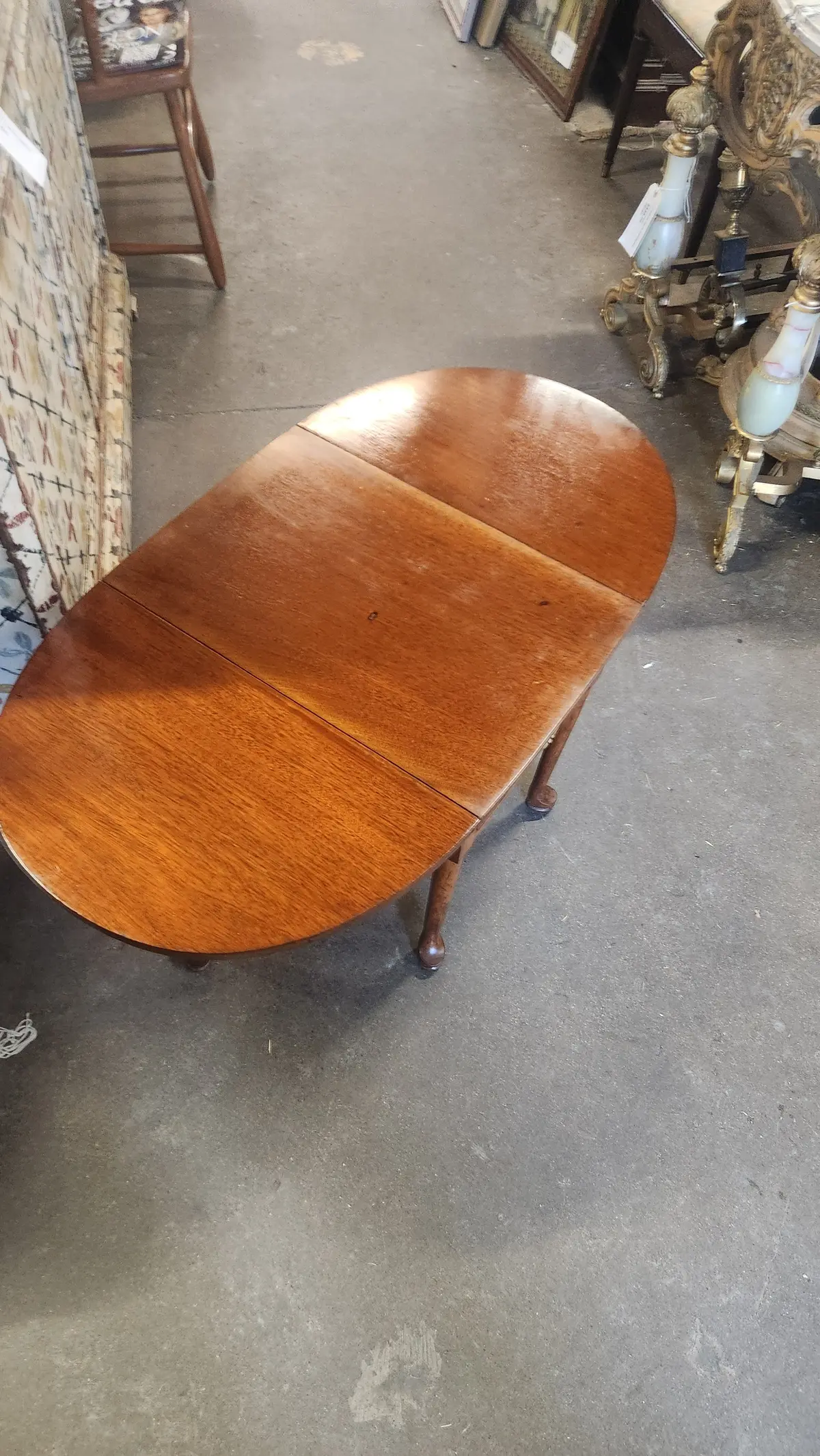 Mahogany Queen Anne Drop Leaf Side Table 1