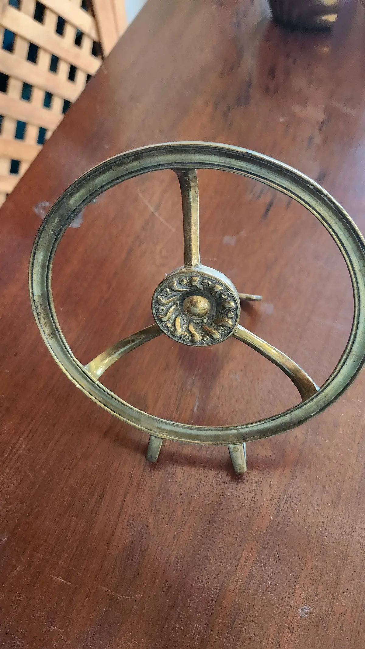 Brass Medallion On Stand 1
