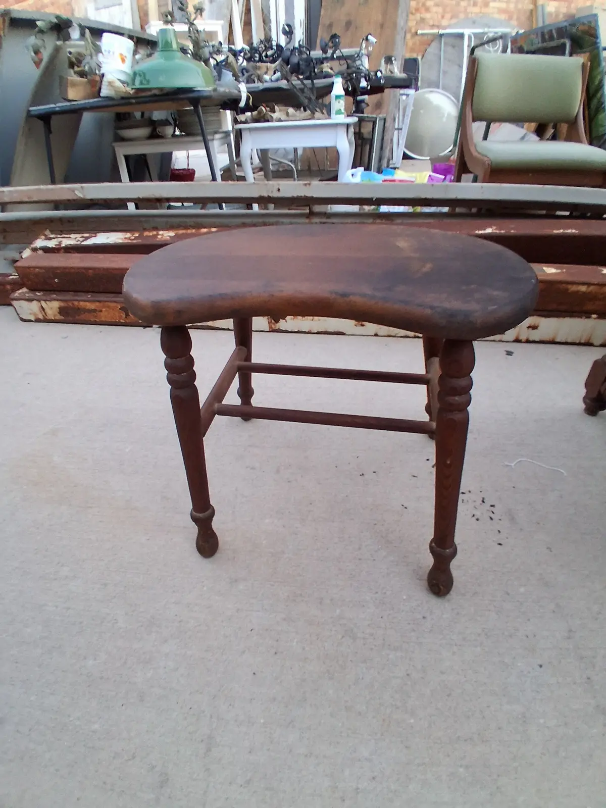 Primitive Oak Stool 1