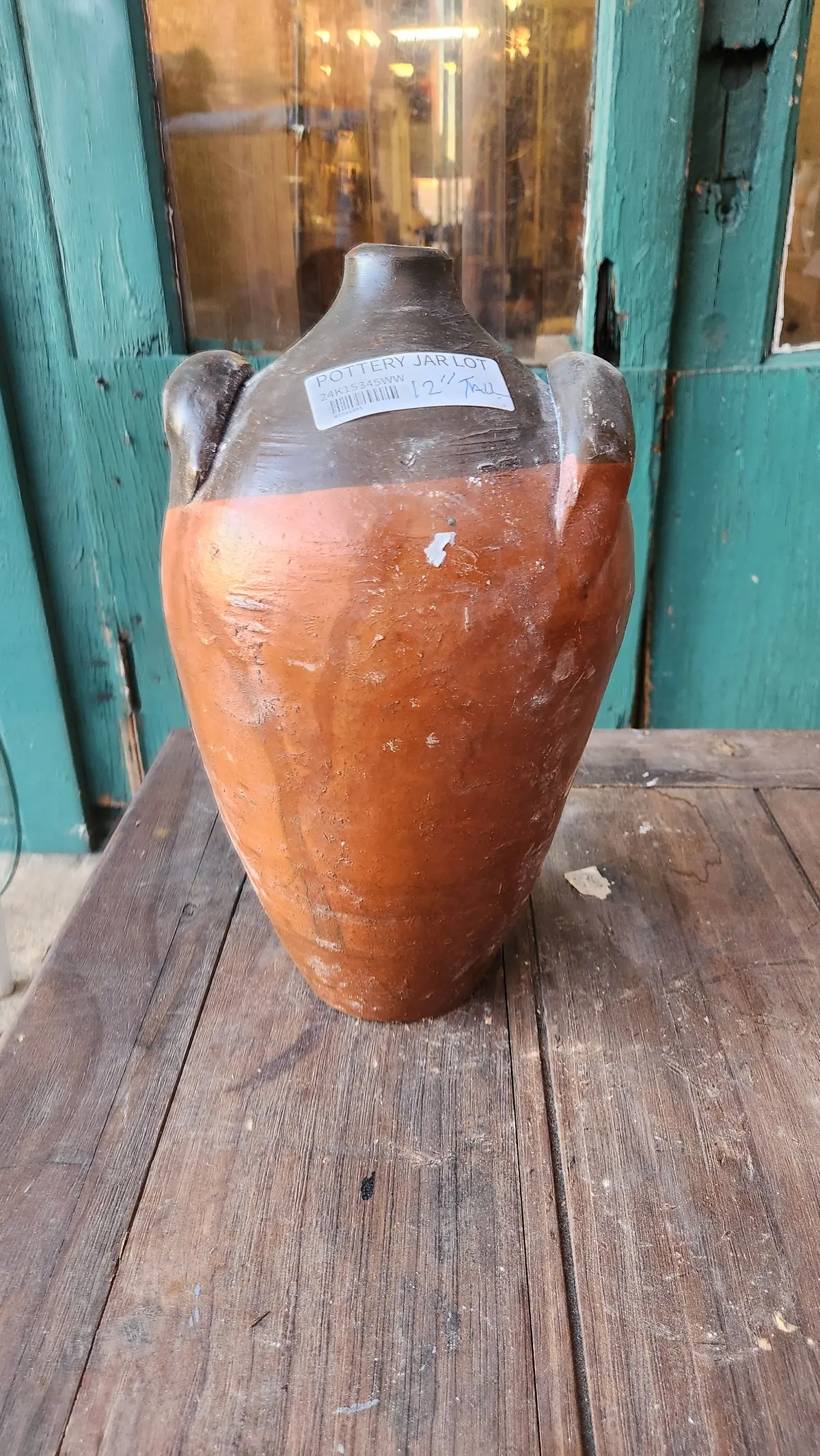 Glazed Terra Cotta Jug With Two Handles 1