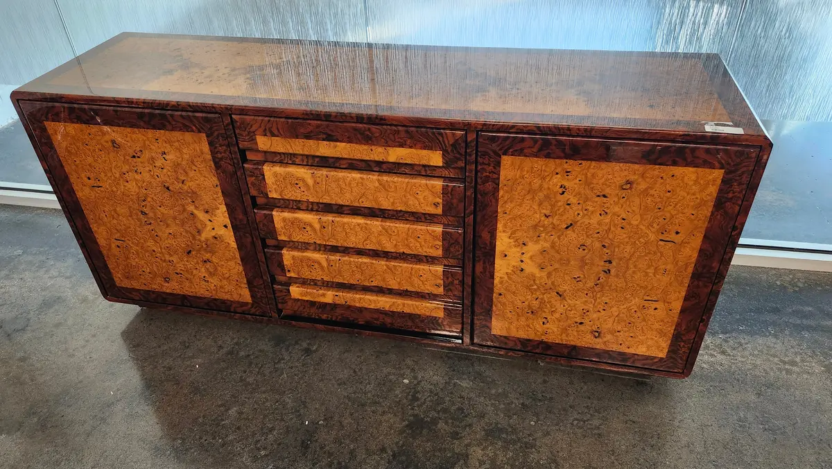 Modern Carpathian Elm Burl Credenza 1