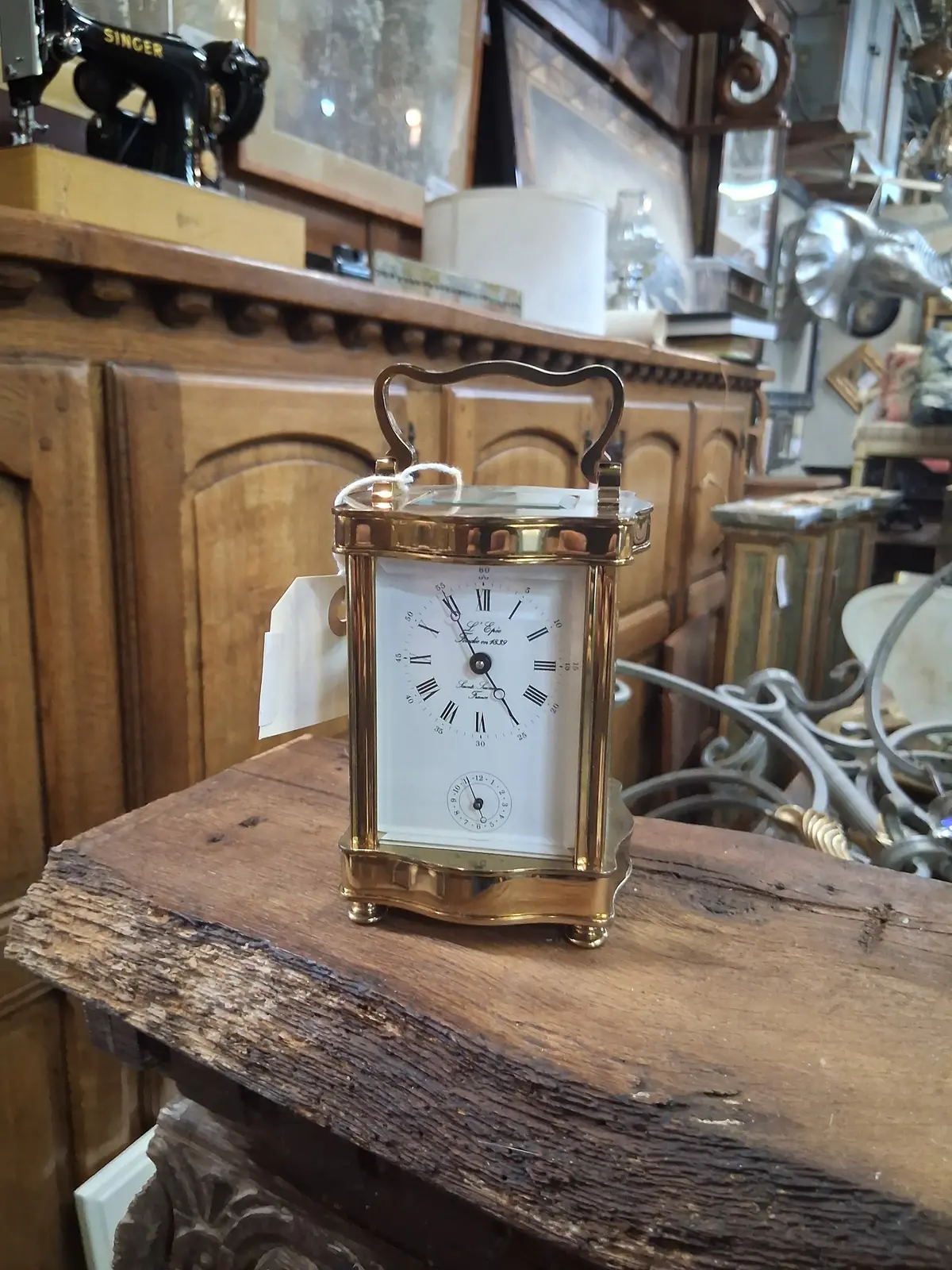Small French L'epee  Carriage Clock With Box And Key 1