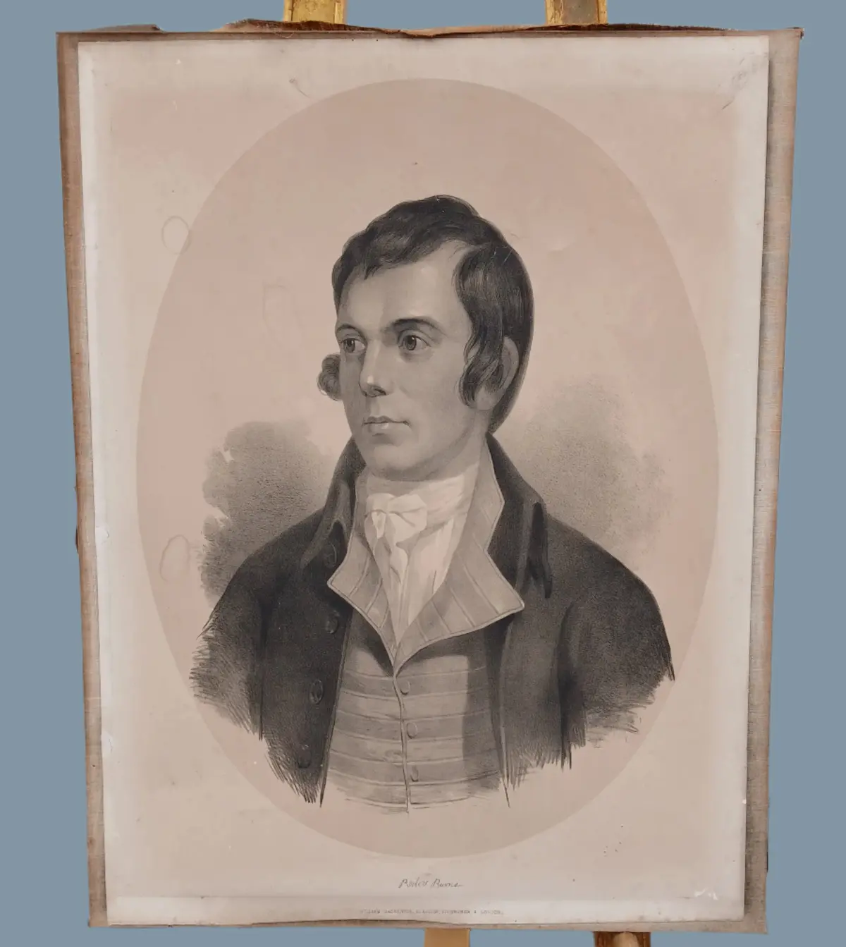 Unframed Charcoal Print Of Robert Burns 1