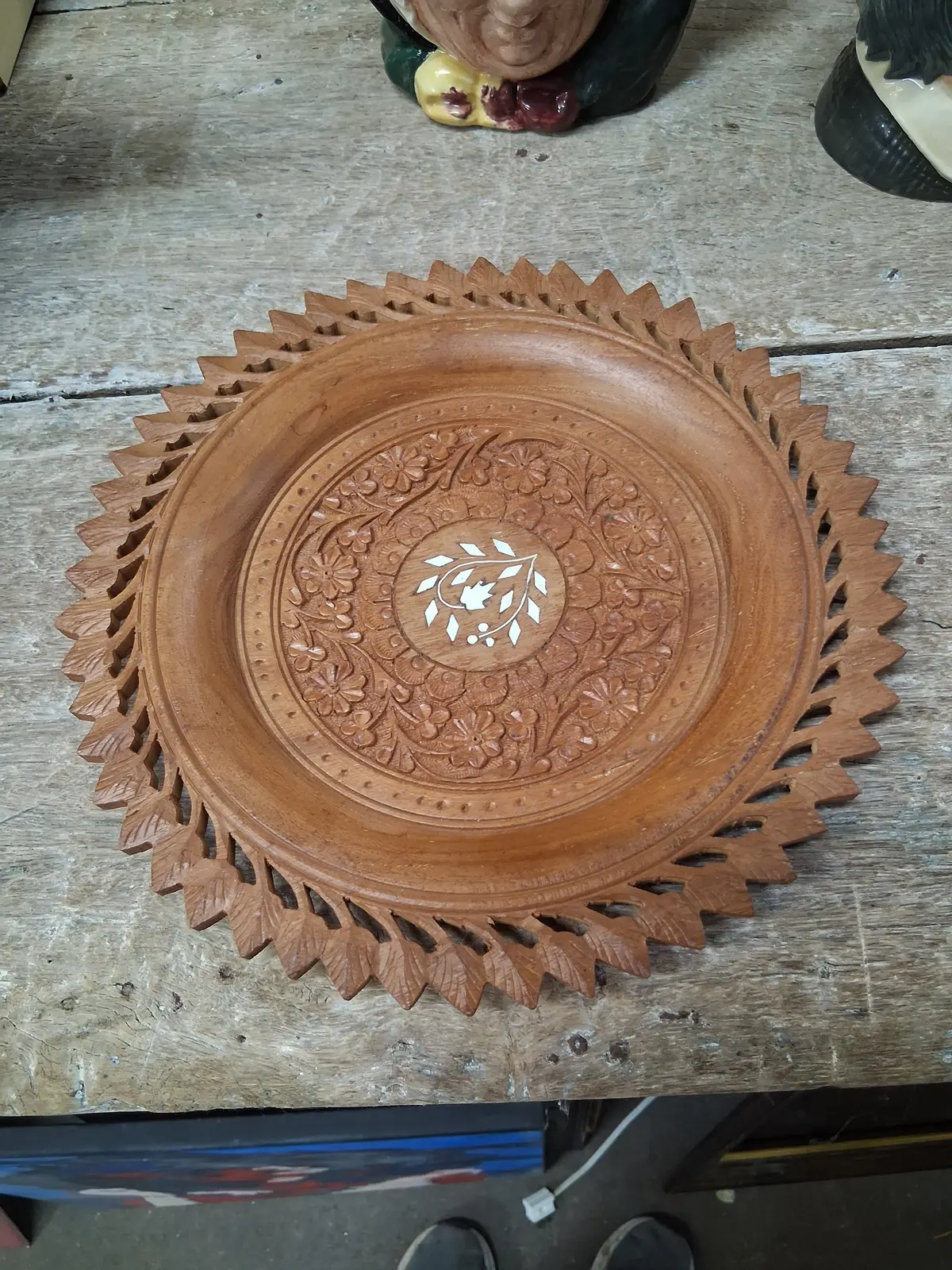 Carved Teak Plate 1