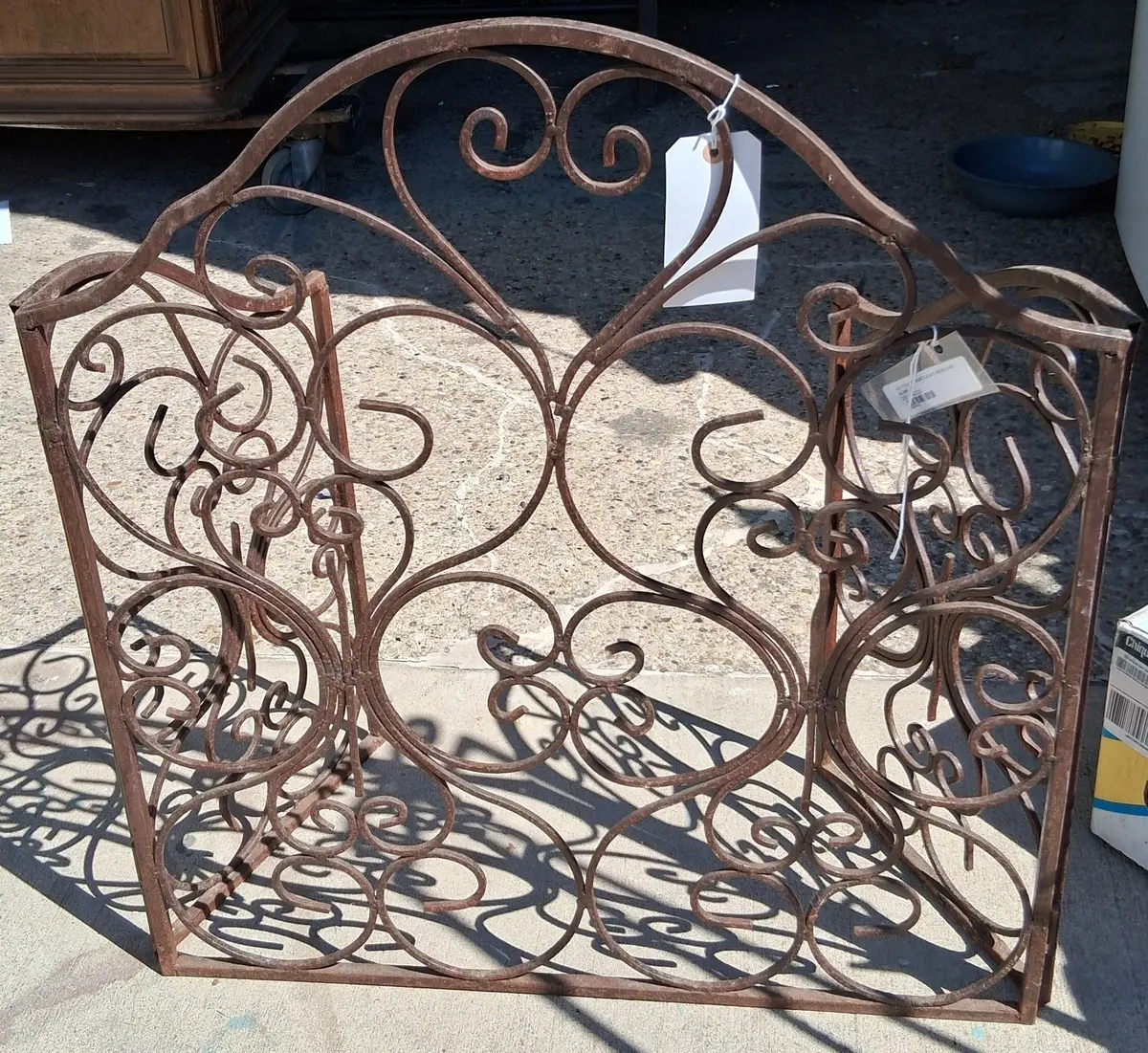 As Found Wrought Iron Fire Screen 1