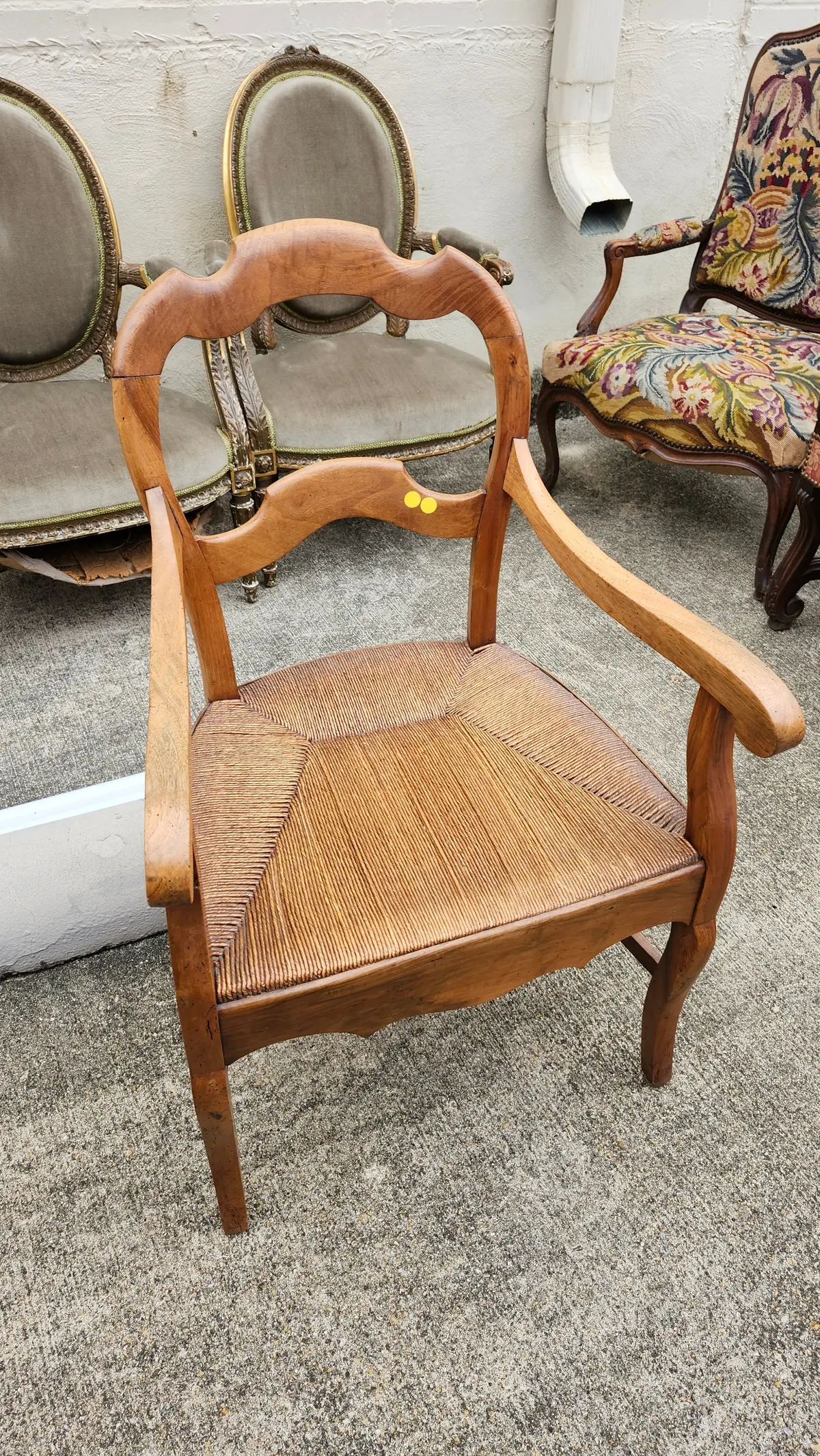 Small Rush Seat Arm Chair 1