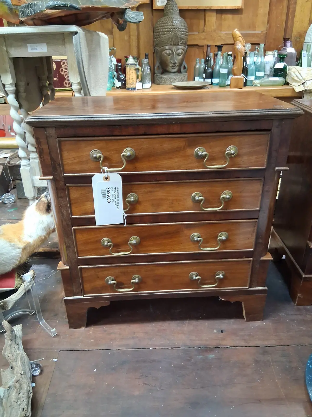 Miniature Georgian Mahogany Chest 1