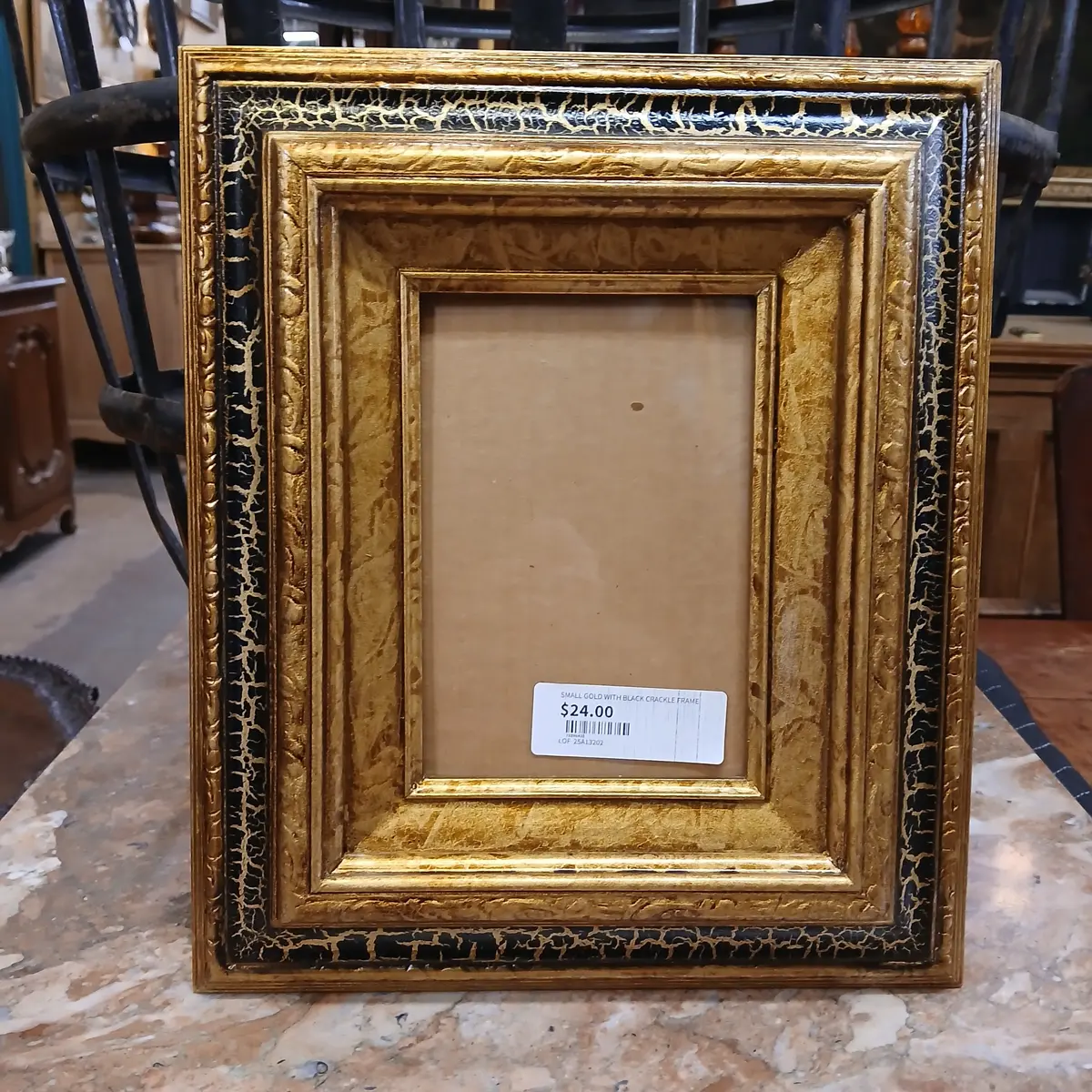 Small Gold With Black Crackle Frame 1
