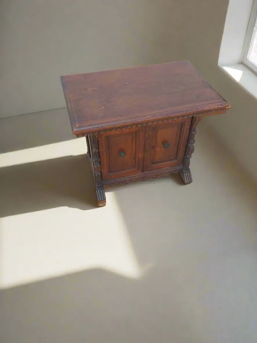 Low Italian Renaissance Revival Walnut Cupboard 1