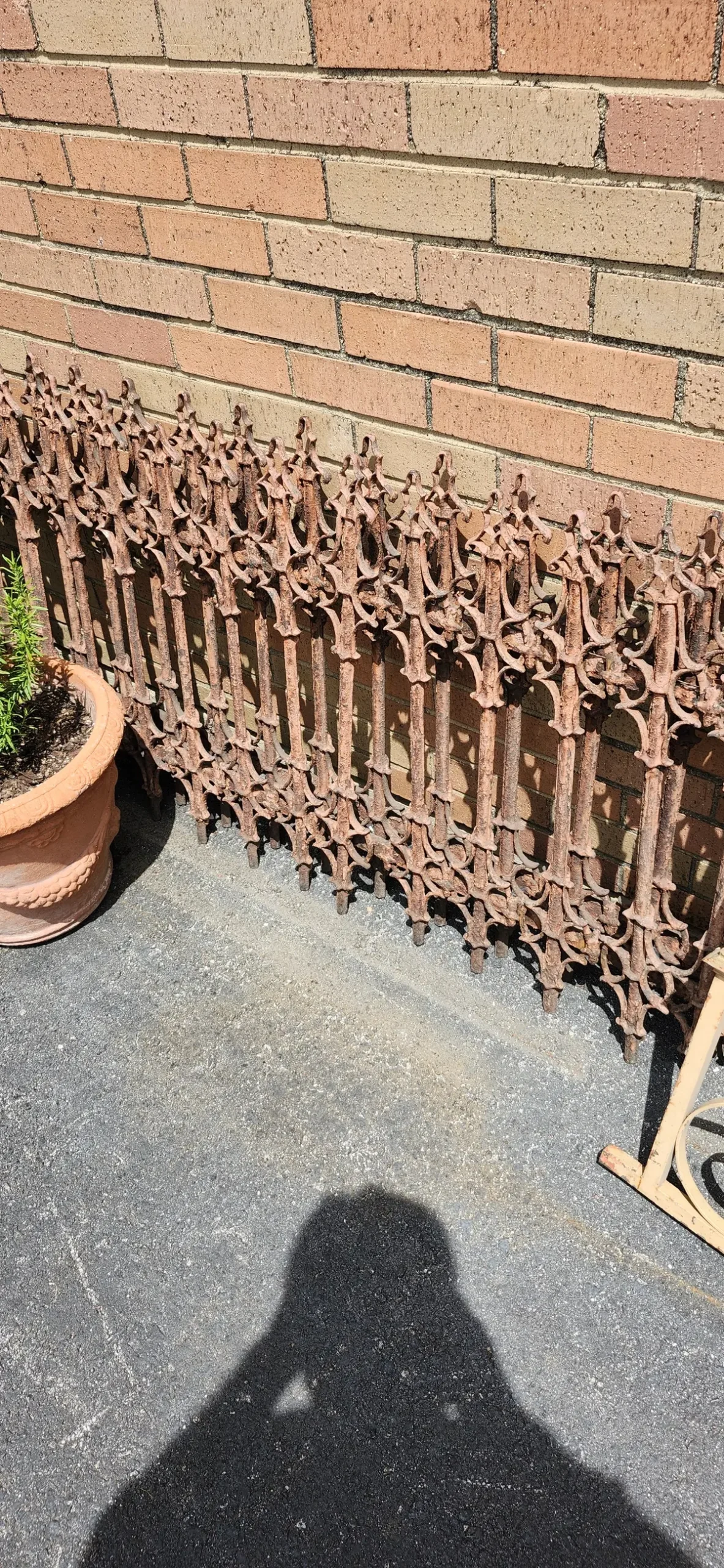 Pair Of Old Iron Fence Panels 1