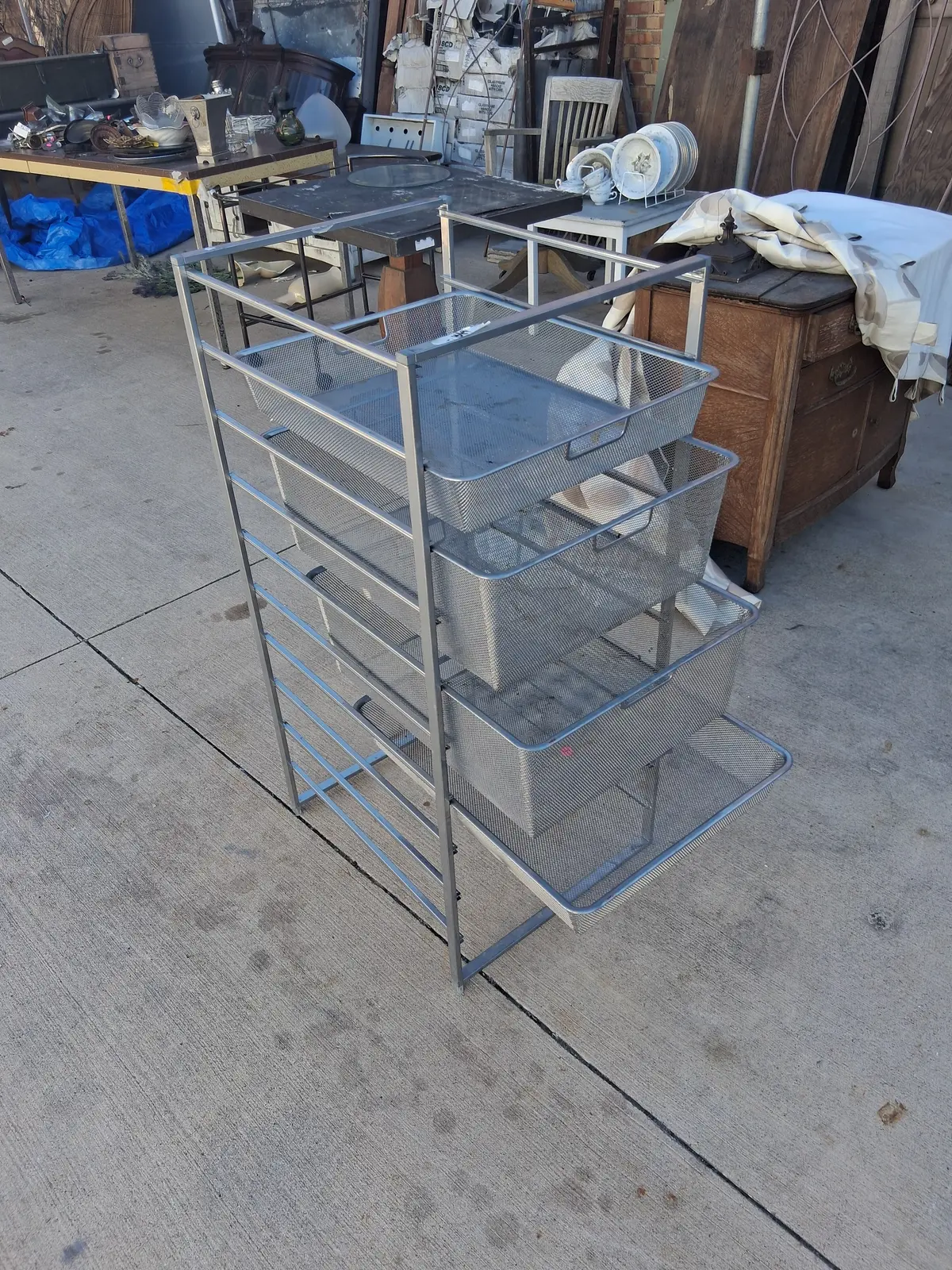 Aluminum Sorter Drawers On Stand 1