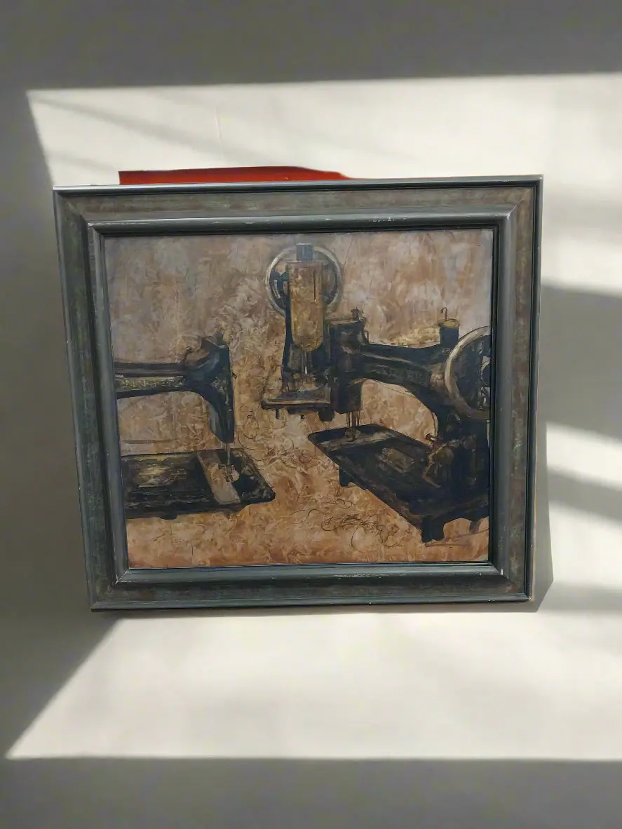 Framed Sewing Machine Giclee 1