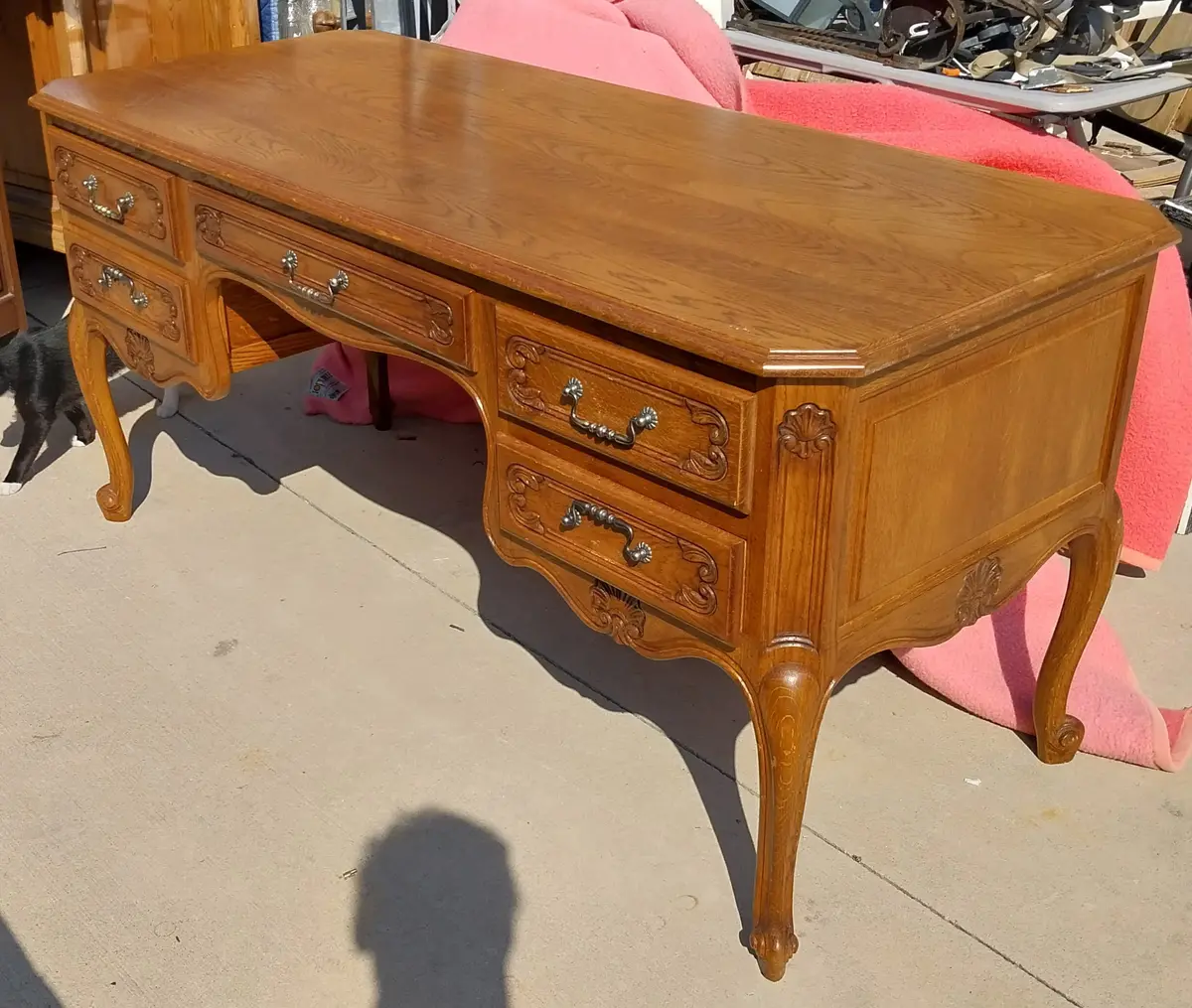 Country French Oak Desk 1