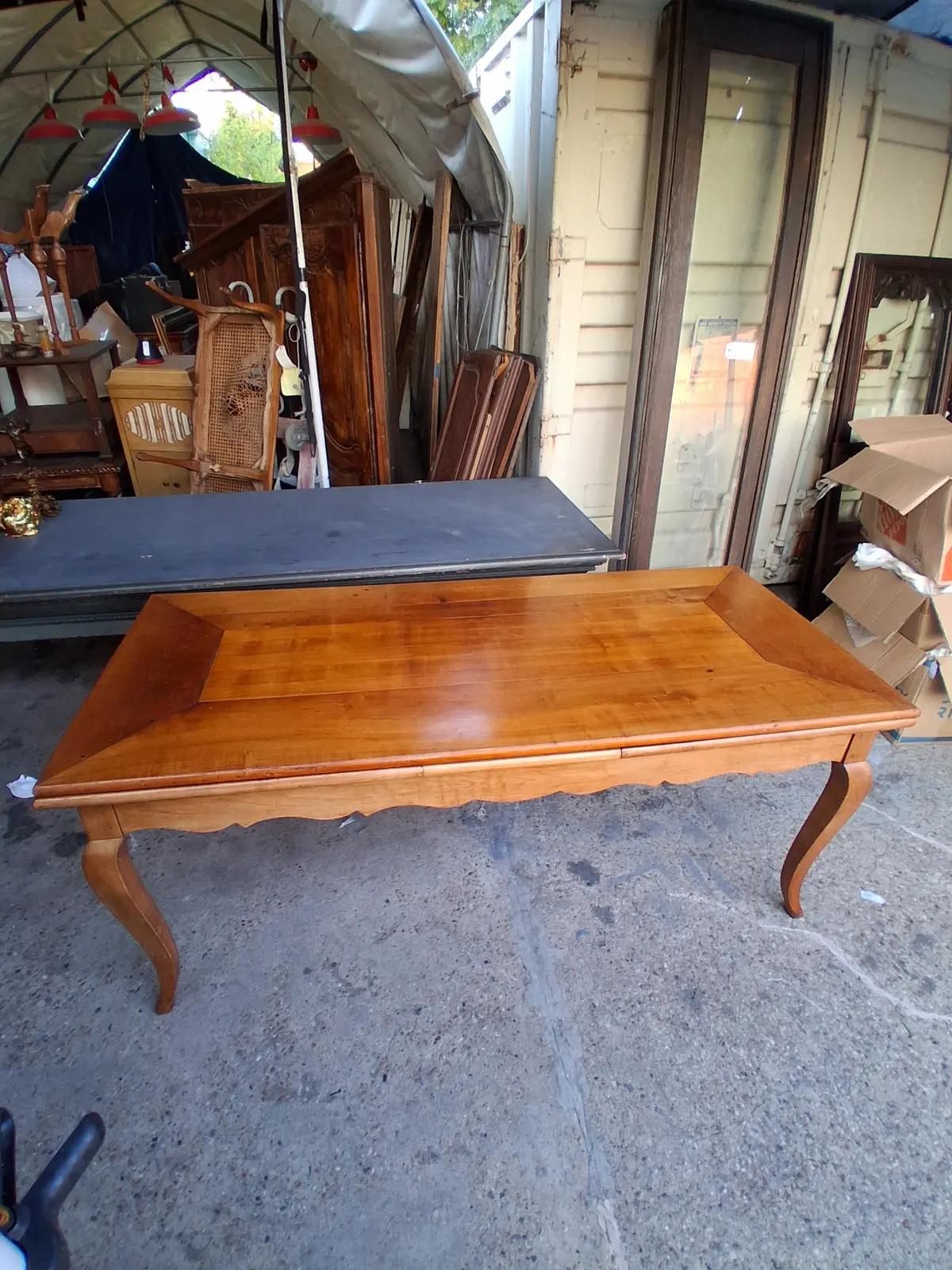 Louis Xv Cherry Draw Leaf Table 1