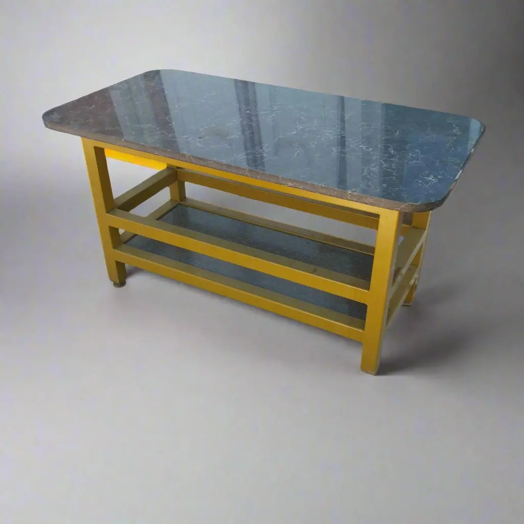 Marble Top Low Green Base Table 1