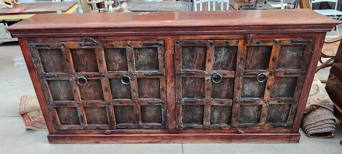 Long Rustic Sideboard From India 1