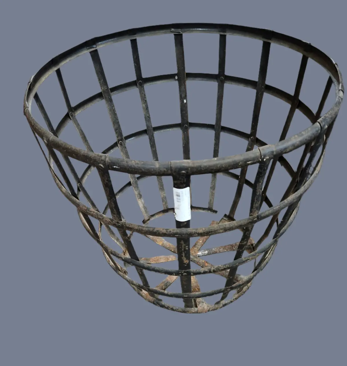 Antique Metal Wine Bottle Basket 1